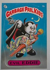 1985 Topps GPK Original Series 1 OS1 Evil Eddie 1b Matte Award Back picture