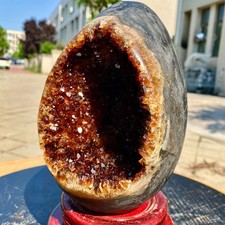 6.19LB  TOP Natural Brazil citrine geode quartz crystal Energy Dinosaur egg picture