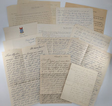 Paper Ephemera Lot Hand Written & Typed Letters Cursive Writing 14 Pages Vintage picture