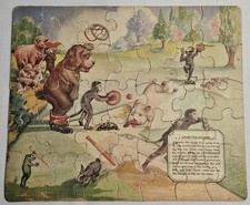 Vintage 1930s Tudor Press “Sportsmanship” Children’s Puzzle – Pressed Cardboard  picture