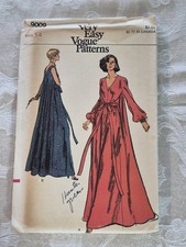 70s Vogue 9009 Dress Pattern Size 14 Bust 36 Loungewear Gown Tent Maxi Uncut picture