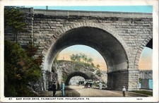 Postcard PA - East River Drive, Fairmount Park Philadelphia picture