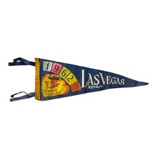 Vintage 1962 Las Vegas Nevada Howdy Podner Cowboy Felt Souvenir Pennant 17