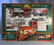 Vintage 1997 New Bright Winter Belle Musical Christmas Train Set Works Good Cond picture