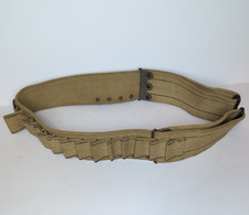 Authentic WWII Era US Navy USN Mark 1 Canvas Signal Flare Cartridge Belt EUC picture