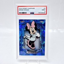 2024 Topps Chrome Disney Sapphire Minnie Mouse #2 PSA 9 Blue picture