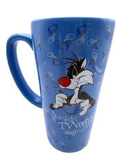 Vintage 1997 Tweety Bird & Sylvester The Cat Double Sided Mug Looney Tunes W.B. picture
