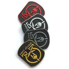 4PCS 3D PVC SPARTAN MOLON LABE TACTICAL COMBAT RUBBER HOOK PATCH LOOP BADGE  picture
