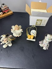 Vintage Lenox Christmas Ornaments Set of 4 – Disney Mickey, Tweety, Snowman picture