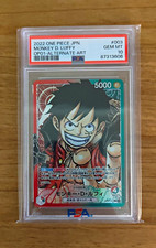 PSA 10 One Piece Monkey D. Luffy 2022 OP01-003 Alt Art Leader Japanese picture