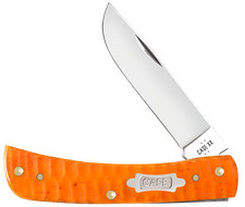Case xx Knives Sod Buster Jr Gator Persimmon Orange 38074 Carbon Steel Knife picture