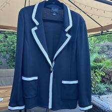 knit blazer from St. John Caviar Size 12 picture