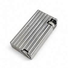 Vintage 1950s British Regent Lift Arm Petrol Lighter Chrome Ribbed Working  picture