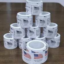 10 Roll 2025 U.S. Flag First Class US Postage Stamps 1000PCS US Stock picture