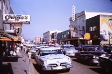 FAIRBANKS, ALASKA MAIN STREET SCENE JULY 1957 35mm Slide Red Border Kodachrome picture