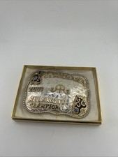 Maynard 2003 Gymkhana All Around Champion Silver/Gold Tone Belt Buckle New READ picture