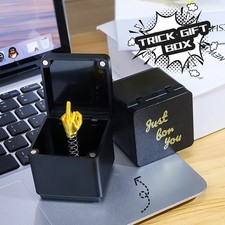 Funny Middle Finger Christmas Gift Box Prank Desk Home Office Decoration picture