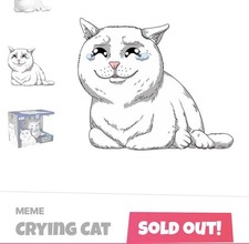 Youtooz * Crying Cat  * Vinyl Figure * NEW * Sold Out picture