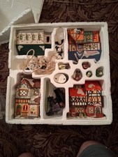 Vintage 1995 Porcelain Full Set Xmas Collection Still In Foam Storage Excellent picture
