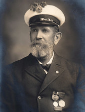 Portland OR German Veteran Franco Prussian War Medals RPPC Real Photo Postcard picture
