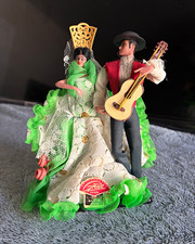 Vintage Souvenir Pair of Marin Chiclana Spanish Flamenco Dancer and Guitarist picture