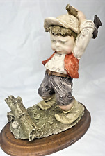 Vintage 1981 Giuseppe Armani Gullivers World Figurine/Sculpture Boy With Axe picture