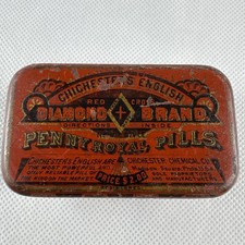 Antique Chichesters English Penny Royal Pills Tin Quack Medicine picture
