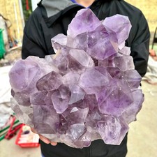 24.2LB Natural amethyst Cluster Quartz Crystal backbone mineral Specimen Healing picture