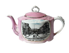 ABOVE BAR SOUTHAMPTON ENGLAND UK Souvenir ANTIQUE CHINA TRINKET TEAPOT picture