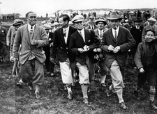 Scottish golfer Andrew Jamieson leaves 15th Green after beating Un- Old Photo picture