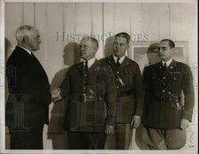 1931 Press Photo Gen Ely, Col Wm Naylor,Maj J Dalton,Lt Eichelsdorfer picture