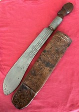 ROBERT MOLE & SONS VINTAGE 1950’S WOOD “HEAD” CARVED MACHETE - B335 ENGLAND picture