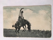 Cow Boy On Bucking Bronco 1907 Antique Postcard picture