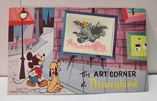 Vintage Disneyland Art Corner W/Title 3D Postcard Dumbo Mickey Pluto JB6A  picture