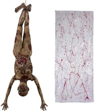 Halloween Bloody Dead Body, 5.6 Ft Latex Skinned Full Body Hanging Corpse Décor picture