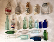 Antique & Vintage Glass Bottle Collection – Coca-Cola, Pepsi, Medicine Bottles picture