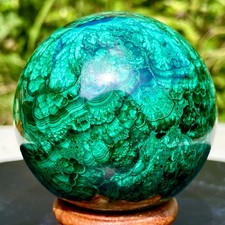 405G Natural malachite ball quartz crystal energy ball reiki healing picture