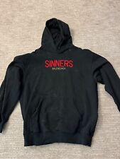 Balenciaga Sinners Hoodie Embroidered Cotton Black Size Medium Oversized 2017 picture