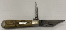 VINTAGE CASE XX 2-BLADE FOLDING POCKET KNIFE ~ STAG HANDLE 1940-1964 (PARTS) picture