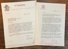 21 CLUB OWNERS SIGNED LETTERS BY JERRY & CHARLIE BERNS NEW YORK CITY SPEAKEASY picture