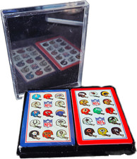 Vintage 1970s Stancraft Hoyle NFL Playing Cards AFC NFC Sealed Helmets Complete picture