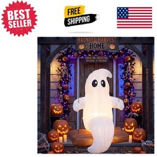 Charming 5 ft LED Swinging Ghost Inflatable - Perfect for Halloween Yard Display picture