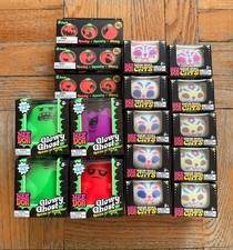 NeeDoh Rare Halloween Lot 17 Glowy Ghost , Sugar Skull Cat , Tennie Jack Glow  picture