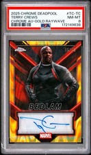 2025 TOPPS CHROME DEADPOOL AUTO #TC-TC BEDLAM/TERRY CREWS GOLD RAYWAVE /50 picture
