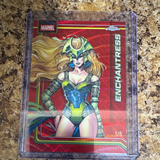 Topps 2022 Topps Chrome Marvel Enchantress #035 Serial Numbered 1/5 Card picture