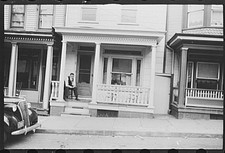 Photo:Shenandoah Pennsylvania 1930s Porch House Man Sitting Farm Security picture
