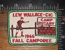 Lew Wallace Central Indiana Council Camp Rotary 1966 Camporee BSA Patch picture