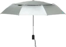 Coolibar UPF 50+ 42 Inch Sodalis Travel Umbrella - Sun One Size, Silver/Green  picture