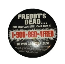 Vintage FREDDY'S DEAD Pinback Button. Pin - 