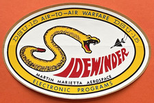 VTG SIDEWINDER MISSILE STICKER AEROSPACE AIR TO AIR WARFARE VIPER SNAKE Rare 1 picture